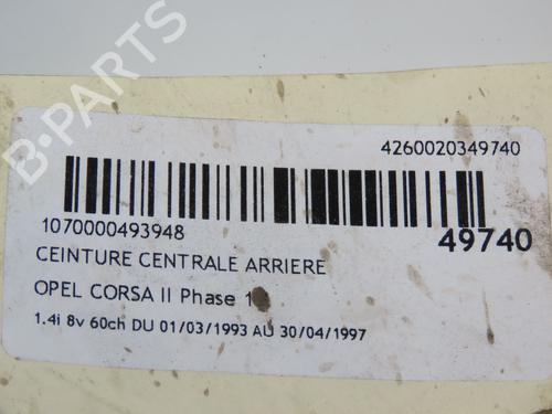 Cinto de segurança traseiro central Cinto de segurança traseiro central OPEL CORSA B (S93) 1.4 i (F08, F68, M68) (60 hp) 17630591 17630591
