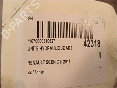 Used ABS pump RENAULT SCÉNIC III (JZ0/1_) 1.5 dCi (110 hp) 9617487