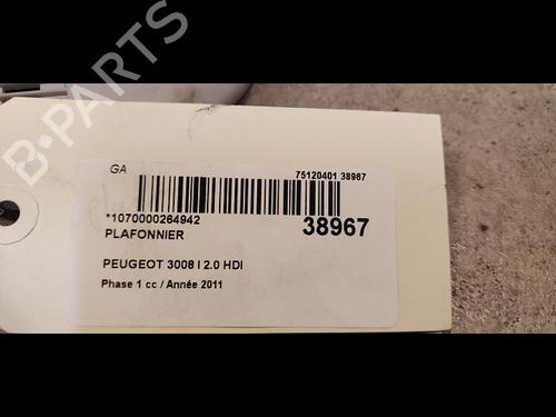 Used Interior roof light PEUGEOT 3008 I MPV (0U_) 2.0 HDi 150 / BlueHDi 150 (150 hp) 9612024