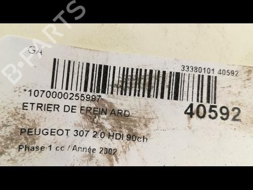 Used Right rear brake caliper PEUGEOT 307 (3A/C) 2.0 HDi 90 (90 hp) 23173832