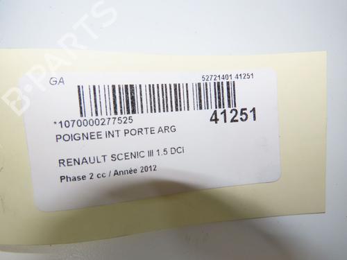 Used Rear left interior door handle Rear left interior door handle RENAULT SCÉNIC III (JZ0/1_) 1.5 dCi (110 hp) 9613739 9613739
