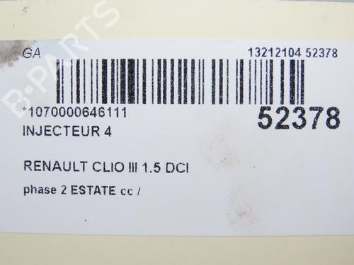 Used Injector Injector RENAULT CLIO IV Grandtour (KH_) 1.5 dCi 75 (75 hp) 28966939 28966939