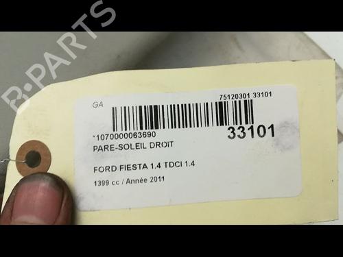 Used Right sun visor Right sun visor FORD FIESTA VI (CB1, CCN) 1.4 TDCi (70 hp) 9595189 9595189