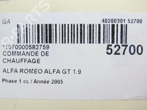 AC-Styringsenhed/Manøvreenhed ALFA ROMEO GT (937_) 1.9 JTD (937CXN1B) (150 hp) 28801733