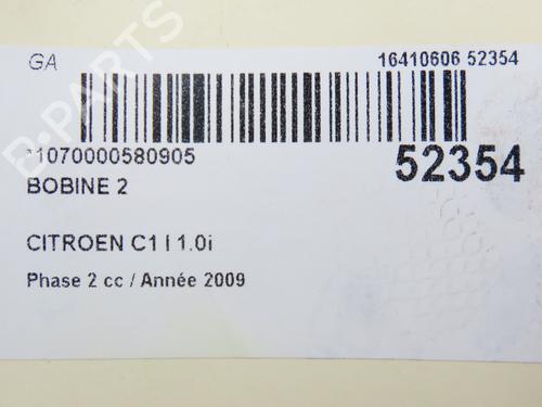 Ignition coil CITROËN C1 (PM_, PN_) 1.0 | BP22751153M94 