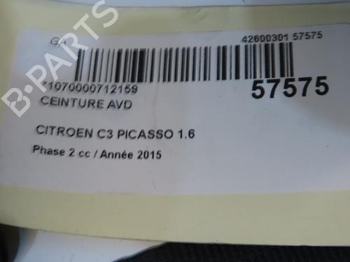 Front right seatbelt CITROËN C3 Picasso (SH_) 1.6 HDI 90 | BP36310490I25 - Image 4