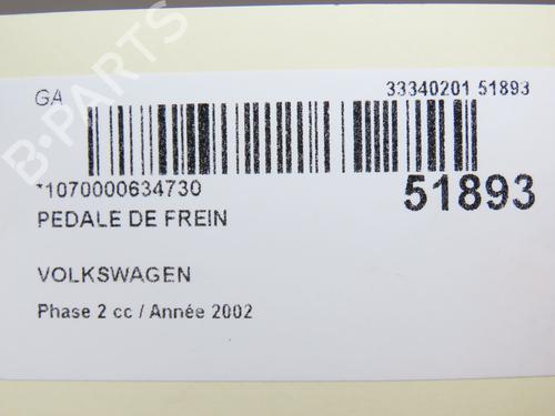 Used Break pedal Break pedal VW TRANSPORTER T4 Bus (70B, 70C, 7DB, 7DK, 70J, 70K, 7DC, 7DJ) 2.5 TDI (151 hp) 28830003 28830003