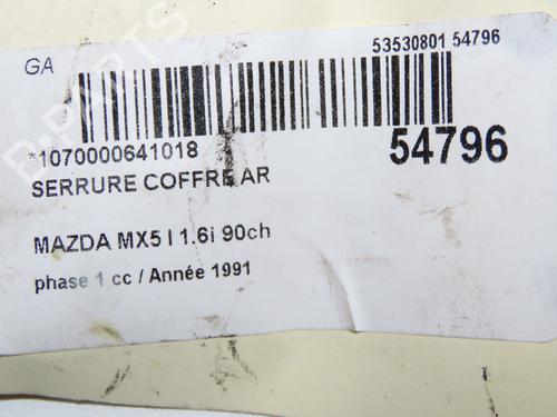 Serrure hayon MAZDA MX-5 I (NA) 1.6 (NA6C) (115 hp) 32277480