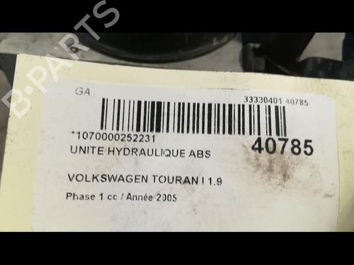 Used ABS pump VW TOURAN (1T1, 1T2) 1.9 TDI (105 hp) 9609923