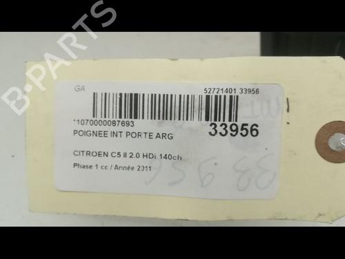 Used Rear left interior door handle CITROËN C5 III (RD_) 2.0 HDi 165 (RDRHHA, RDRHH8) (163 hp) 9596602