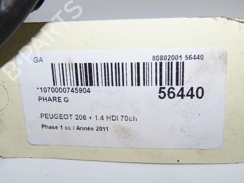 Left headlight PEUGEOT 206+ (2L_, 2M_) 1.4 HDi eco 70 | BP33998920C28  - Image 5