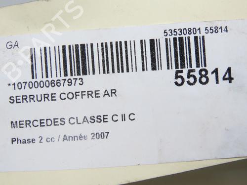 Bagklap lås MERCEDES-BENZ C-CLASS (W203) C 220 CDI (203.008) (150 hp) 31984644