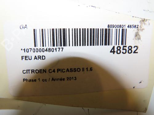 Used Right taillight CITROËN C4 Picasso II 1.6 HDi / BlueHDi 115 (115 hp) 17134441