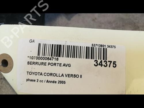 Used Front left lock Front left lock TOYOTA COROLLA Verso (ZER_, ZZE12_, R1_) 2.2 D-4D (AUR10_, AUR10R) (136 hp) 36495219 36495219