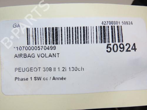 Driver airbag PEUGEOT 308 SW II (LC_, LJ_, LR_, LX_, L4_) 1.2 THP 130 | BP26383624C9 