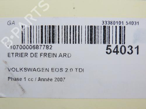 Used Right rear brake caliper Right rear brake caliper VW EOS (1F7, 1F8) 2.0 TDI (140 hp) 30824910 30824910