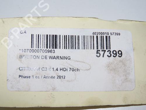 Warning switch CITROËN C3 II (SC_) 1.4 HDi 70 (SC8HZC, SC8HR0, SC8HP4) | BP33860625I22 - Image 4