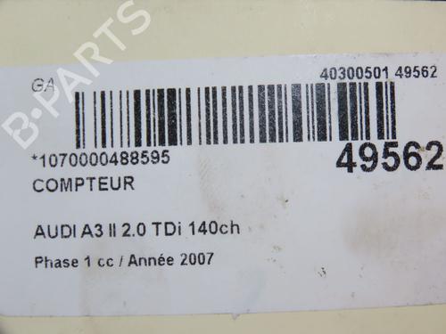 Used Instrument cluster AUDI A3 (8P1) 2.0 TDI quattro (140 hp) 18543338