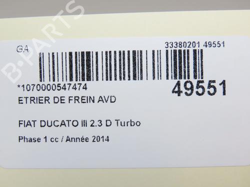 Used Right front brake caliper FIAT DUCATO Van (250_) 130 Multijet 2,3 D (131 hp) 19319492