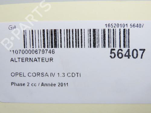 Alternator OPEL CORSA D (S07) 1.3 CDTI (L08, L68) | BP32253846M7 