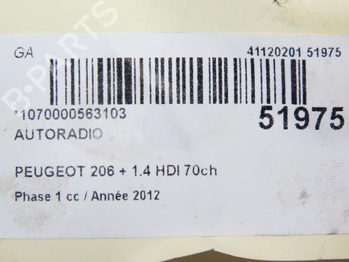 Radio PEUGEOT 206+ (2L_, 2M_) 1.4 HDi eco 70 | BP28830566E6