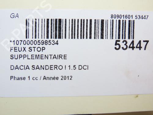 Used Third brake light DACIA SANDERO 1.5 dCi (75 hp) 28832896