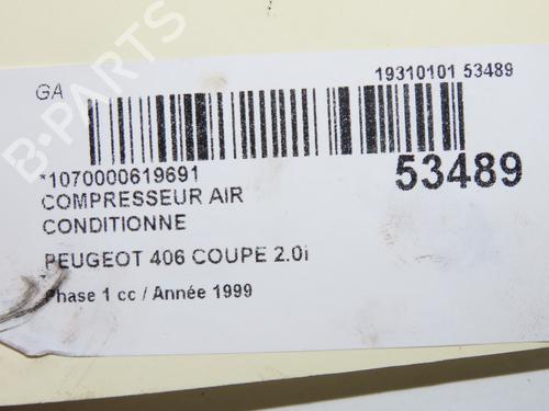 Used AC compressor AC compressor PEUGEOT 406 Coupe (8C) 2.0 16V (135 hp) 40026300 40026300