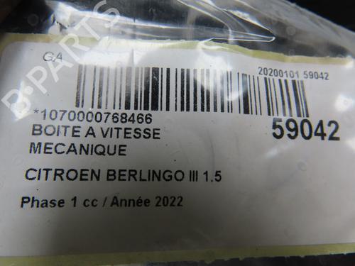Gearbox CITROËN BERLINGO Box Body/MPV (K9) 1.5 BlueHDi 100 | BP37275845M3  - Image 5