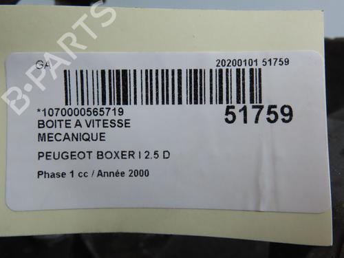 Used Gearbox PEUGEOT BOXER Van (230L) 2.5 D (86 hp) 26227019