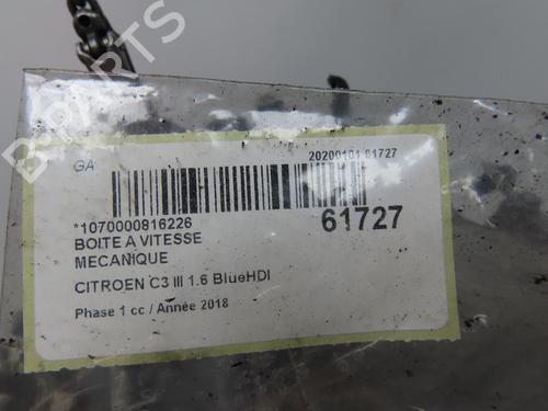 Gearbox CITROËN C3 III (SX) 1.5 BlueHDi 100 (SXYHYP, SXYHTU) | BP39732798M3 - Image 7