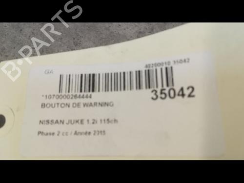 Used Warning switch NISSAN JUKE (F15) 1.2 DIG-T (115 hp) 9611924
