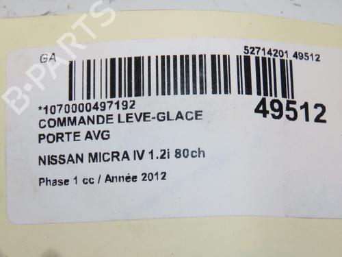 Left front window switch NISSAN MICRA IV (K13K, K13KK) 1.2 | BP16832961I27 
