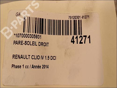 Right sun visor RENAULT CLIO IV (BH_) 1.5 dCi 90 | BP9617023I2 