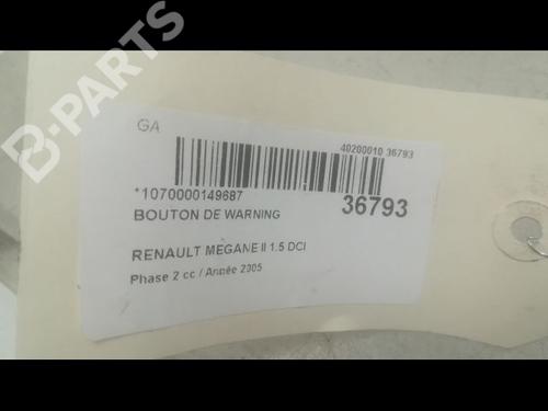 Warning switch RENAULT MEGANE II (BM0/1_, CM0/1_) 1.5 dCi (BM1F, CM1F) | BP9600613I22 
