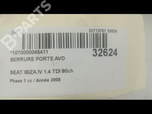 Front right lock SEAT IBIZA IV (6J5, 6P1) 1.4 TDI | BP9593603C97 