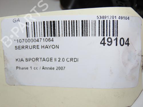Tailgate lock KIA SPORTAGE II (JE_, KM_) 2.0 CRDi | BP28969235C101 