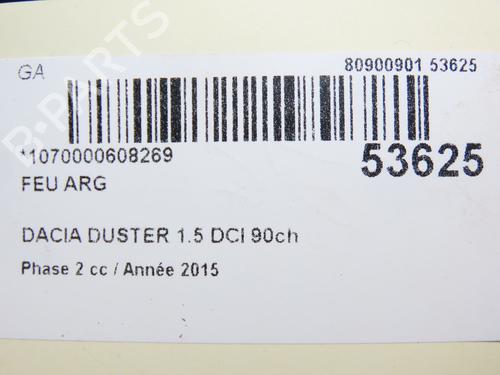 Left taillight DACIA DUSTER (HS_) 1.5 dCi (HSAJ) | BP28969660C34 