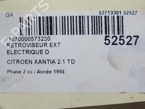 Used Right mirror CITROËN XANTIA (X1_, X2_) 2.1 Turbo D 12V (109 hp) 28801960