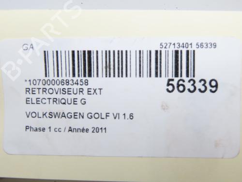 Left mirror VW GOLF VI (5K1) 1.6 TDI | BP32457536C26