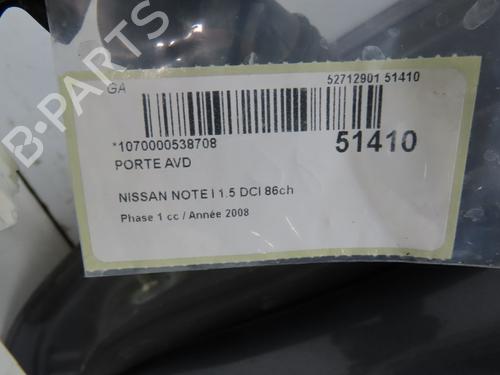 Used Right front door NISSAN NOTE (E11, NE11) 1.5 dCi (86 hp) 27812011