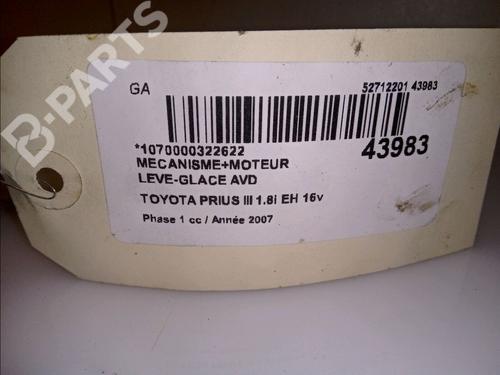 Front right window mechanism TOYOTA PRIUS Liftback (_W2_) 1.5 Hybrid (NHW20_, NHW20R) | BP11102161C23 