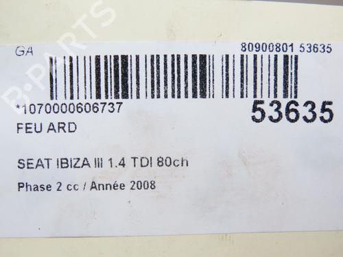 Høyre baklys SEAT IBIZA III (6L1) 1.4 TDI | BP28969574C35
