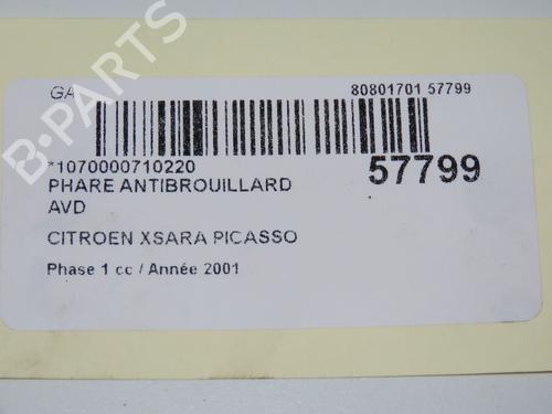 Feu de brouillard avant droit CITROËN XSARA PICASSO (N68) 2.0 HDi (90 hp) 32129691
