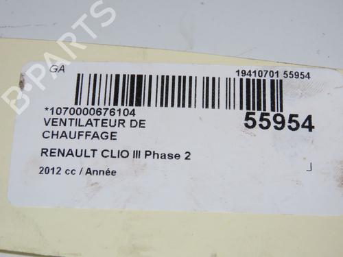 Motor da chauffage RENAULT CLIO III (BR0/1, CR0/1) 1.5 dCi (88 hp) 31274324