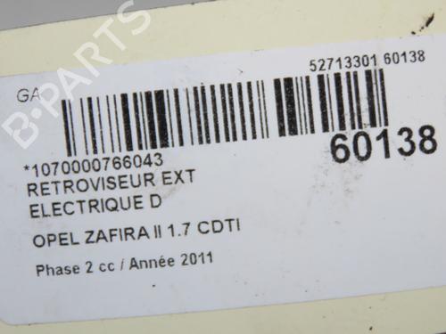 Used Right mirror Right mirror OPEL ZAFIRA / ZAFIRA FAMILY B (A05) 1.7 CDTI (M75) (110 hp) 40437927 40437927