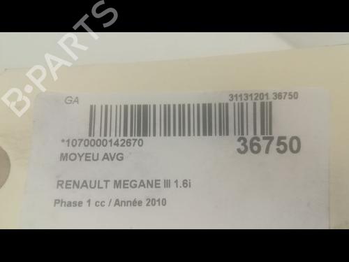 Used Right front steering knuckle Right front steering knuckle RENAULT MEGANE III Hatchback (BZ0/1_, B3_) 1.6 16V Hi-Flex (BZ03) (110 hp) 14876040 14876040