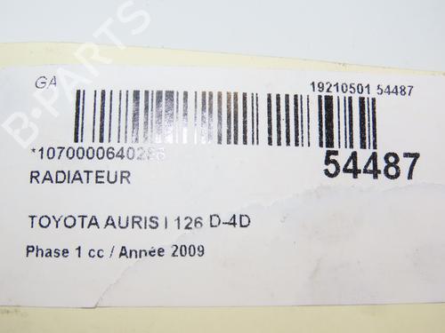 Used Water radiator TOYOTA AURIS (_E15_) 1.4 D-4D (NDE150_, NDE150R) (90 hp) 29318728