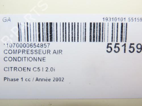 AC compressor CITROËN C5 I (DC_) 2.0 16V (DCRFNC, DCRFNF) | BP28801479M34  - Image 6