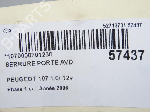 Used Front right lock PEUGEOT 107 (PM_, PN_) 1.0 (68 hp) 32253908