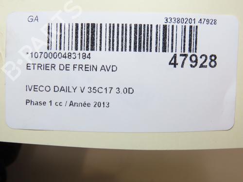 Right front brake caliper IVECO DAILY V Van 35C17, 35S17, 40C17, 45C17, 50C17, 60C17, 65C17, 70C17 | BP28830035M104 